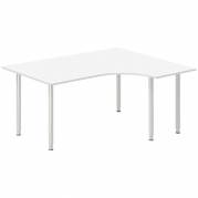 Skrivebord DNA, Hvid 1600x1200mm H&oslash;jre I-ben/Alugr&aring;