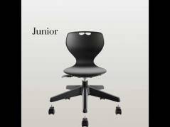 Stol Tarris, hvidt sæde med sort stel