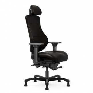 Kontorstol Coreza 24/7, L&aelig;der med glidesko