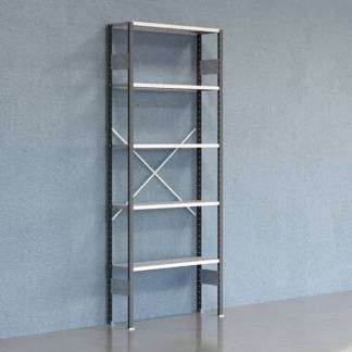 Lagerreol V06 Startsektion 2500x300 mm &Aring;ben / Galv