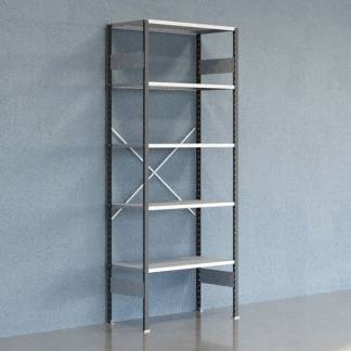 Lagerreol V06 Startsektion 2500x500 mm &Aring;ben / Galv