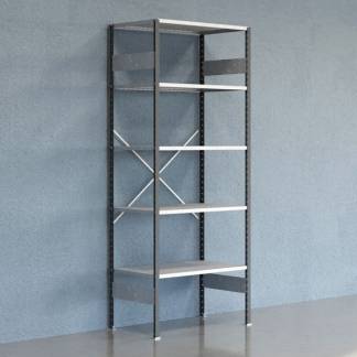 Lagerreol V06 Startsektion 2500x600 mm Åben / Galv