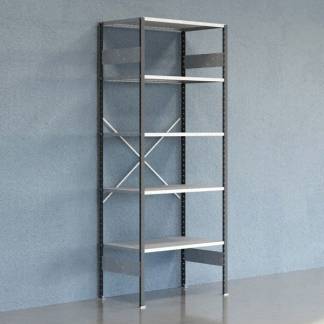 Lagerreol V06 Startsektion 2500x600 mm &Aring;ben / Galv