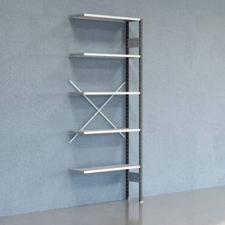 Lagerreol V06 F&oslash;lgesektion 2500x300 mm &Aring;ben / Galv