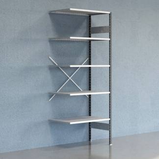 Lagerreol V06 F&oslash;lgesektion 2500x600 mm &Aring;ben / Galv