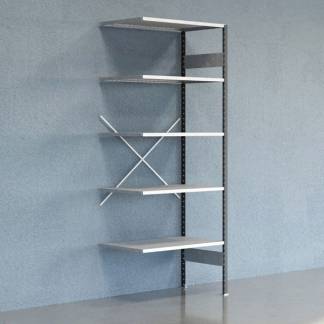 Lagerreol V06 F&oslash;lgesektion 2500x600 mm &Aring;ben / Galv