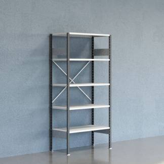 Lagerreol V06 Startsektion 2100x500 mm &Aring;ben / 7035