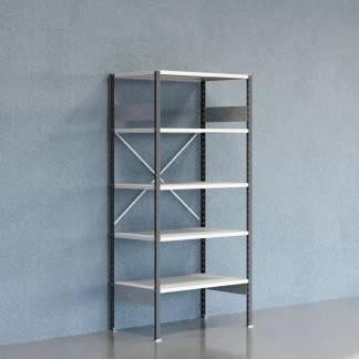 Lagerreol V06 Startsektion 2100x600 mm &Aring;ben / 7035