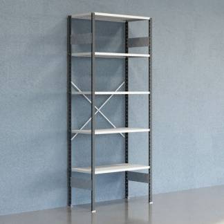 Lagerreol V06 Startsektion 2500x500 mm &Aring;ben / 7035