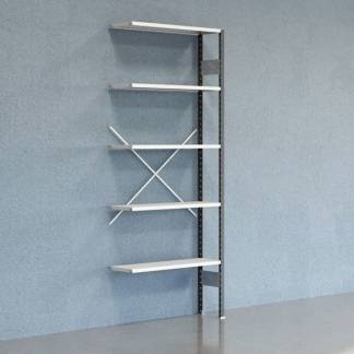 Lagerreol V06 F&oslash;lgesektion 2500x300 mm &Aring;ben / 7035