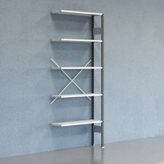Lagerreol V06 F&oslash;lgesektion 2500x300 mm &Aring;ben / 7035