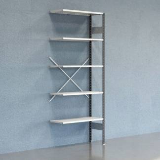 Lagerreol V06 F&oslash;lgesektion 2500x400 mm &Aring;ben / 7035