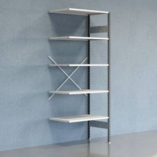 Lagerreol V06 F&oslash;lgesektion 2500x600 mm &Aring;ben / 7035