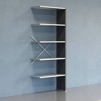 Lagerreol V06 F&oslash;lgesektion 2500x400 mm Lukket / Galv