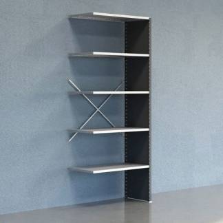 Lagerreol V06 F&oslash;lgesektion 2500x500 mm Lukket / Galv