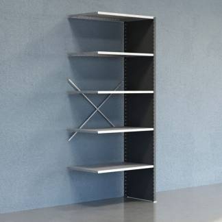 Lagerreol V06 Følgesektion 2500x600 mm Lukket / Galv