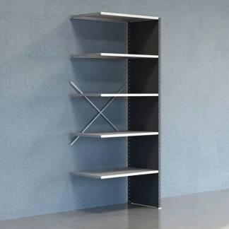 Lagerreol V06 F&oslash;lgesektion 2500x600 mm Lukket / Galv