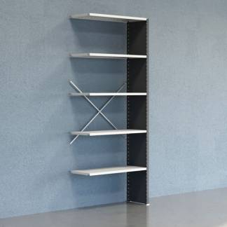 Lagerreol V06 F&oslash;lgesektion 2500x400 mm Lukket / 7035
