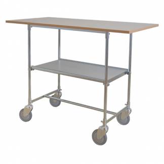 Rullebord, kontor Gr&aring; Laminat 900x1200x600 mm