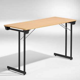 Konferencebord Kongress, B&oslash;g 1200x600 mm, Sort understel