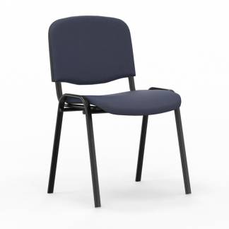 Iso stol, M&oslash;rk bl&aring; med sorte stoleben