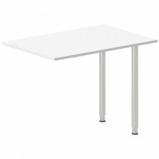 Skrivebord, tilbyg DNA Hvid 1000x600mm I-ben Alugr&aring;