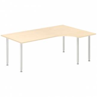 Skrivebord DNA, Birk 2000x1200 mm H&oslash;jre I-ben/Alugr&aring;