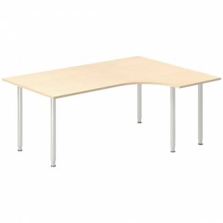 Skrivebord DNA, Birk 1800x1200 mm H&oslash;jre I-ben/Alugr&aring;