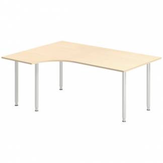 Skrivebord DNA, Birk 1800x1200 mm Venstre I-ben/Alugr&aring;