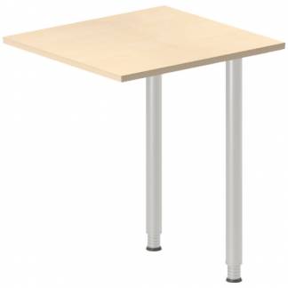 Skrivebord, tilbyg DNA Birk 600x600 mm I-ben Alugr&aring;