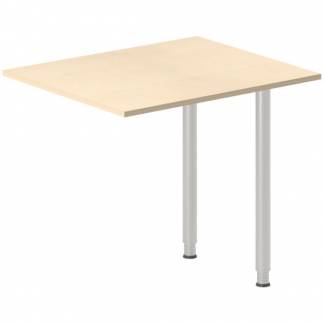 Skrivebord, tilbyg DNA Birk 800x600 mm I-ben Alugr&aring;