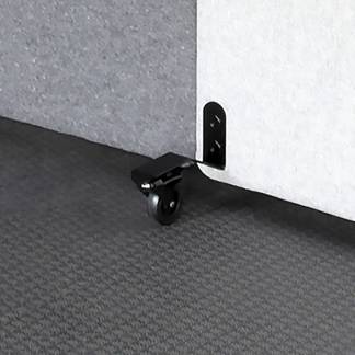 Fod med hjul til gulvsk&aelig;rm, 4 stk. Sort