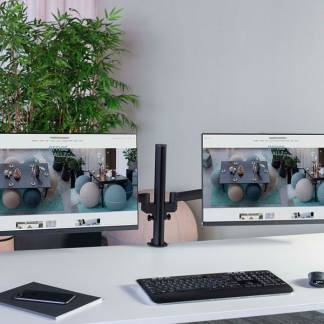 Sk&aelig;rmholder V4 Twin, Sort