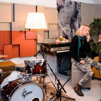 Lydabsortbent Niv&aring; EcoSUND sort tekstil-laminering