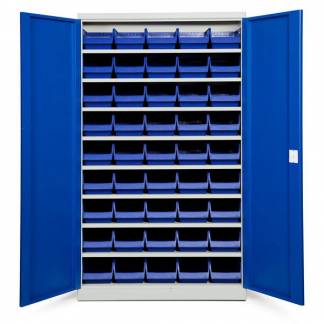 Opbevaringsskab ASPB Mod1 1980x1200x470 Bl&aring; d&oslash;r Bl&aring; kasse
