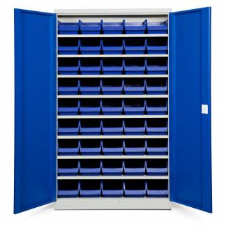 Opbevaringsskab ASPB Mod1 1980x1200x570 Blå dør Blå kasse