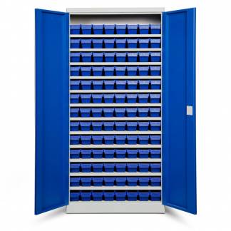 Opbevaringsskab ASPB Mod2 1980x980x470 Bl&aring; d&oslash;r