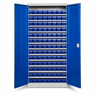 Opbevaringsskab ASPB Mod2 1980x980x670 Bl&aring; d&oslash;r