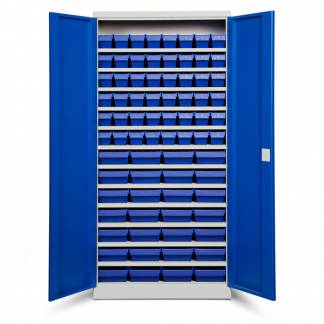 Opbevaringsskab ASPB Mod4 1980x980x670 Bl&aring; d&oslash;r