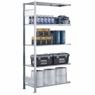 F&oslash;lgesektion Boltless lagerreol, bj&aelig;lker 2000x750x500 150 kg/hylde