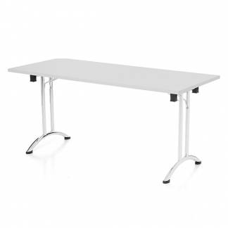 Bord Joanna, Lysgr&aring; 1600x800 mm, Krom understel