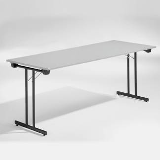 Bord Dinner, Lys gr&aring; 1800x800 mm, Sort understel