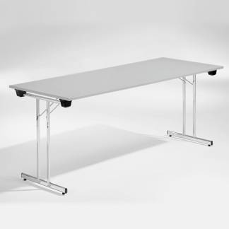 Bord Dinner, Lys gr&aring; 1800x800 mm, Krom understel