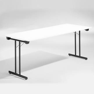 Bord Dinner, Hvid 1800x800 mm, Sort understel
