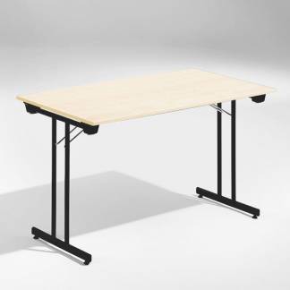 Bord Dinner, Birk 1200x800 mm, Sort understel