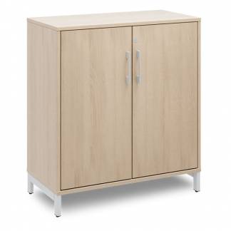 Kontorskab DNA, 800x890 mm, Eg/Alugr&aring; 2A4/2A4