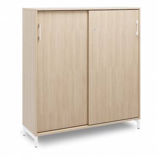 Kontorskab DNA, 1200x1275 mm, Eg/Hvid, skyded&oslash;r 3A4