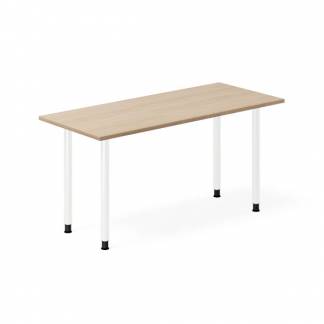 Skrivebord DNA, Eg 1400x600mm I-ben/Hvid