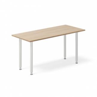 Skrivebord DNA, Eg 1400x600mm I-ben/Alugr&aring;