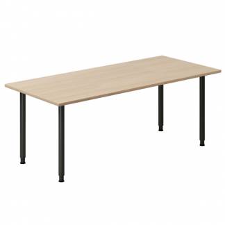 Skrivebord DNA, Eg 1800x800mm I-ben/Sort